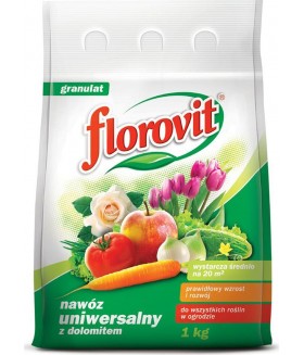 FLOROVIT (ФЛОРОВИТ) универсальное садовое удобрение-удобрение  с доломитом, 1 кг.